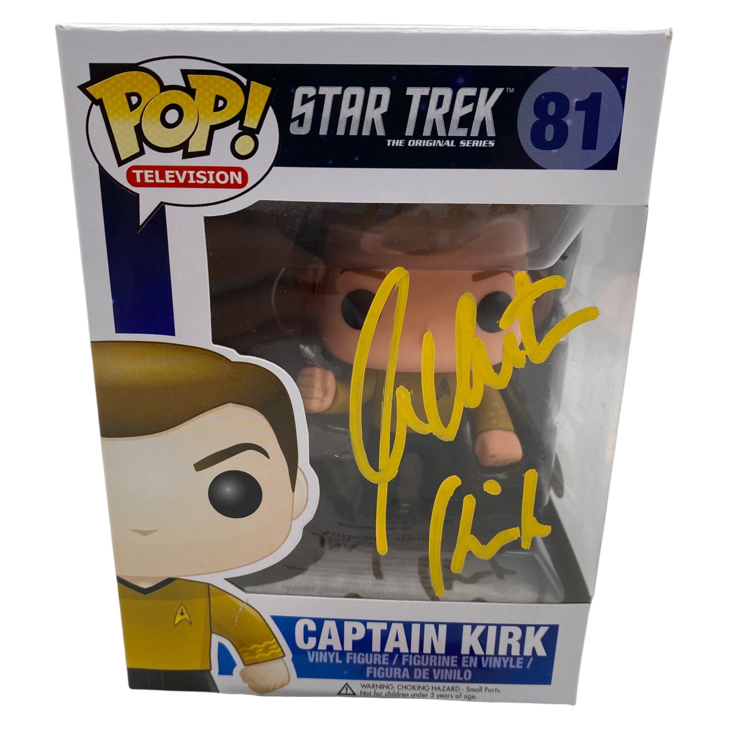 Funko Pop! Captain Kirk Star Trek #81 Signed by William Shatner
