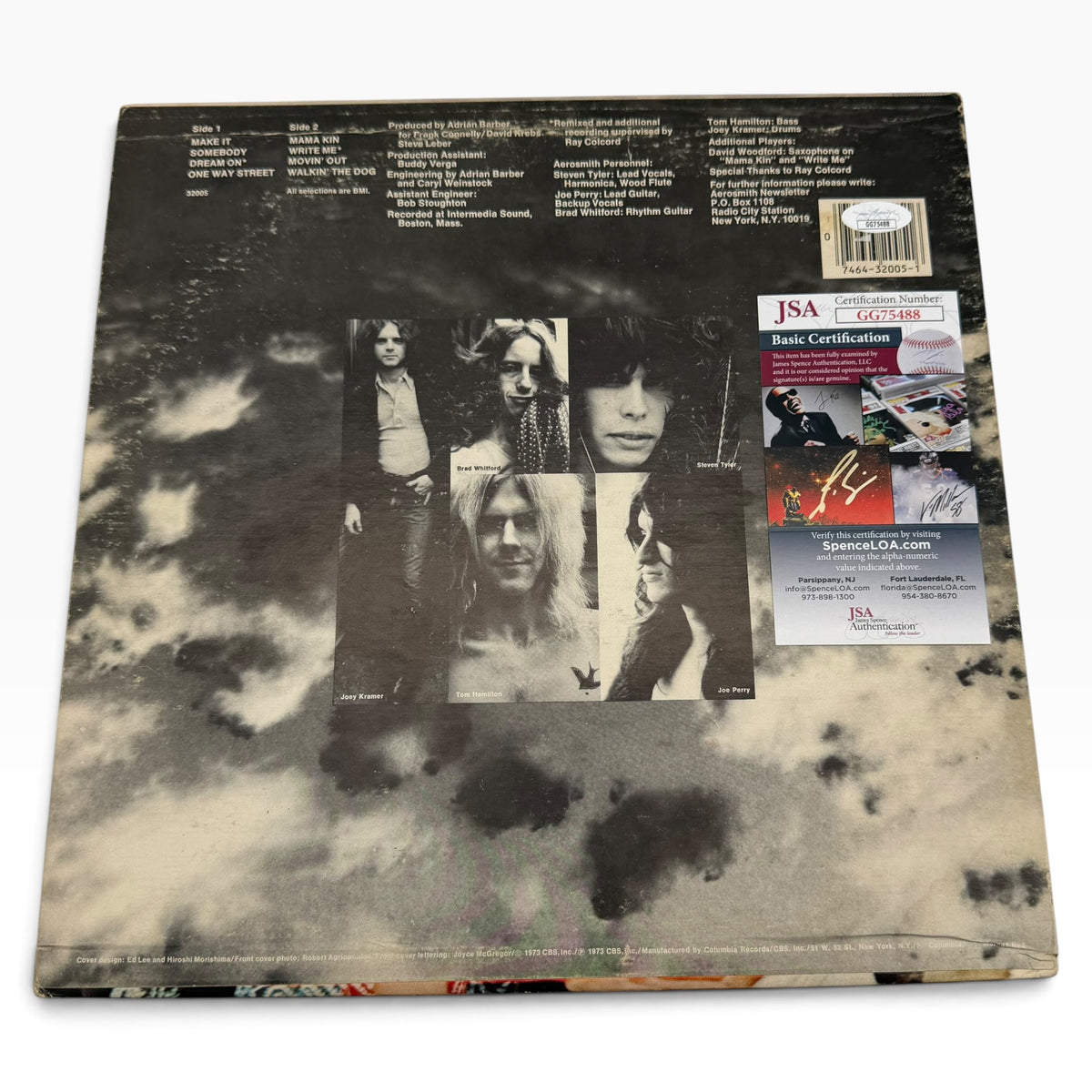 Joe Perry Aerosmith Signed Vinyl Record Album Cover