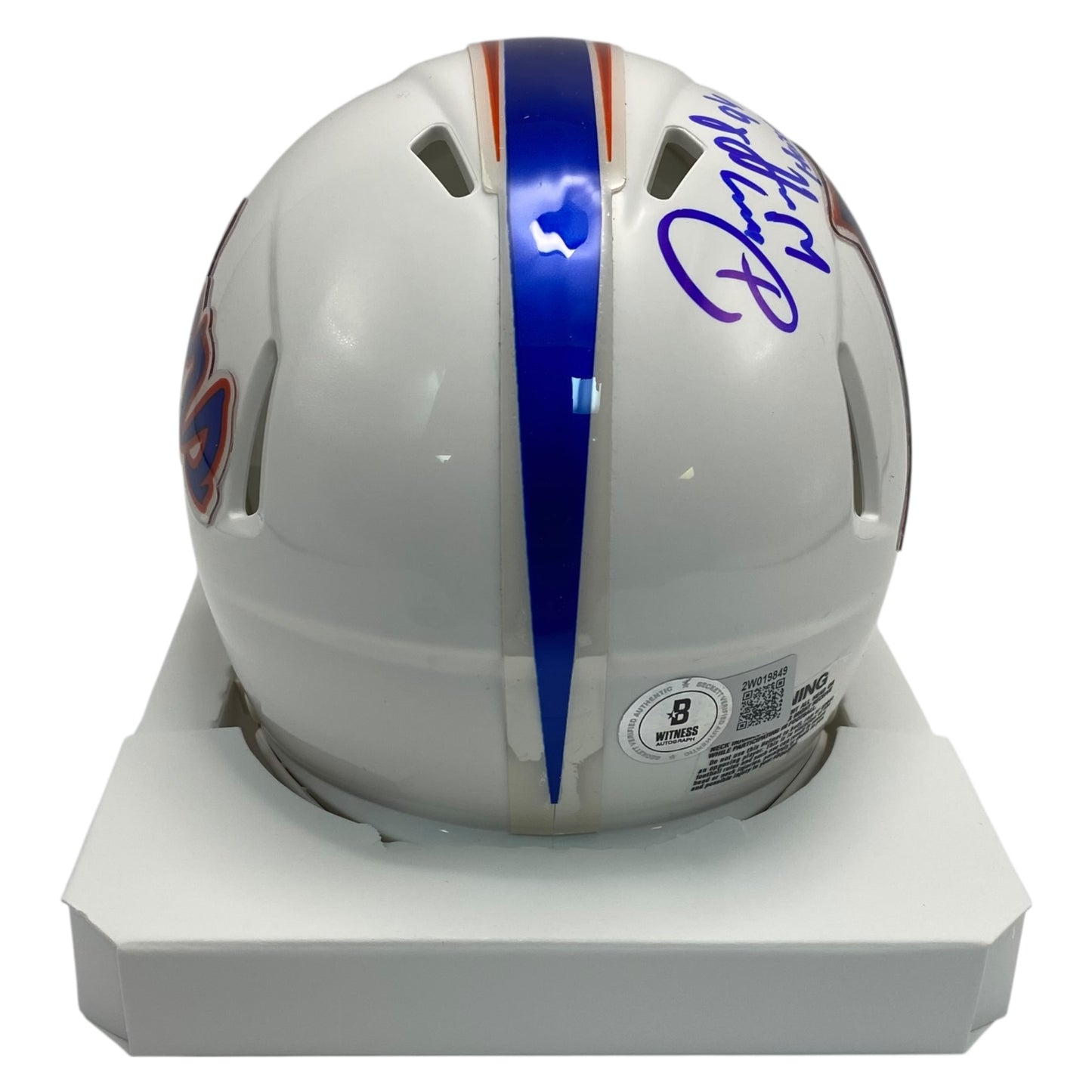 Danny Wuerffel 96 Heisman Signed Florida Gators White Speed Mini Helmet