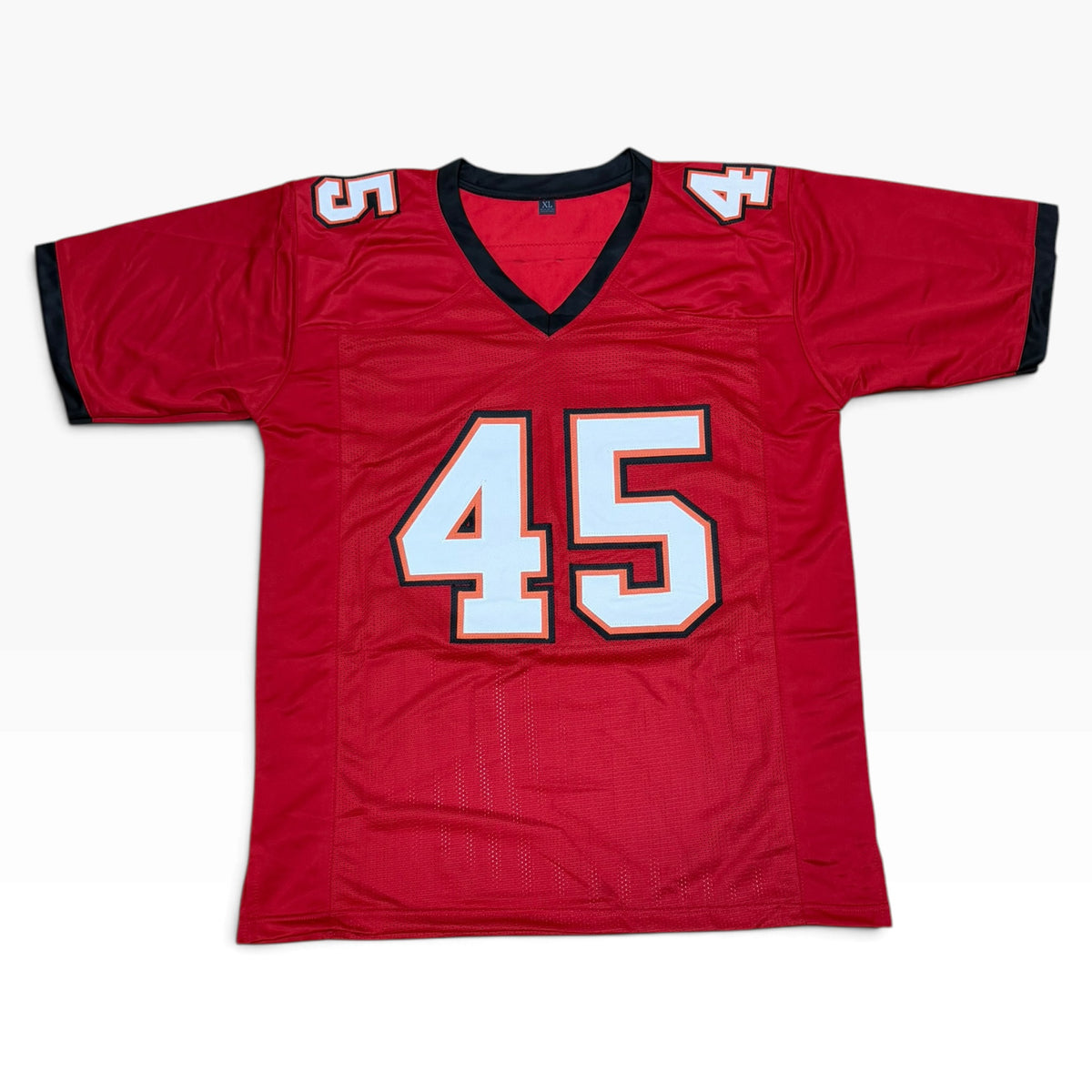Josiah Trotter Signed Red #45 Stitched Jersey - Tampa Bay Buccaneers LB