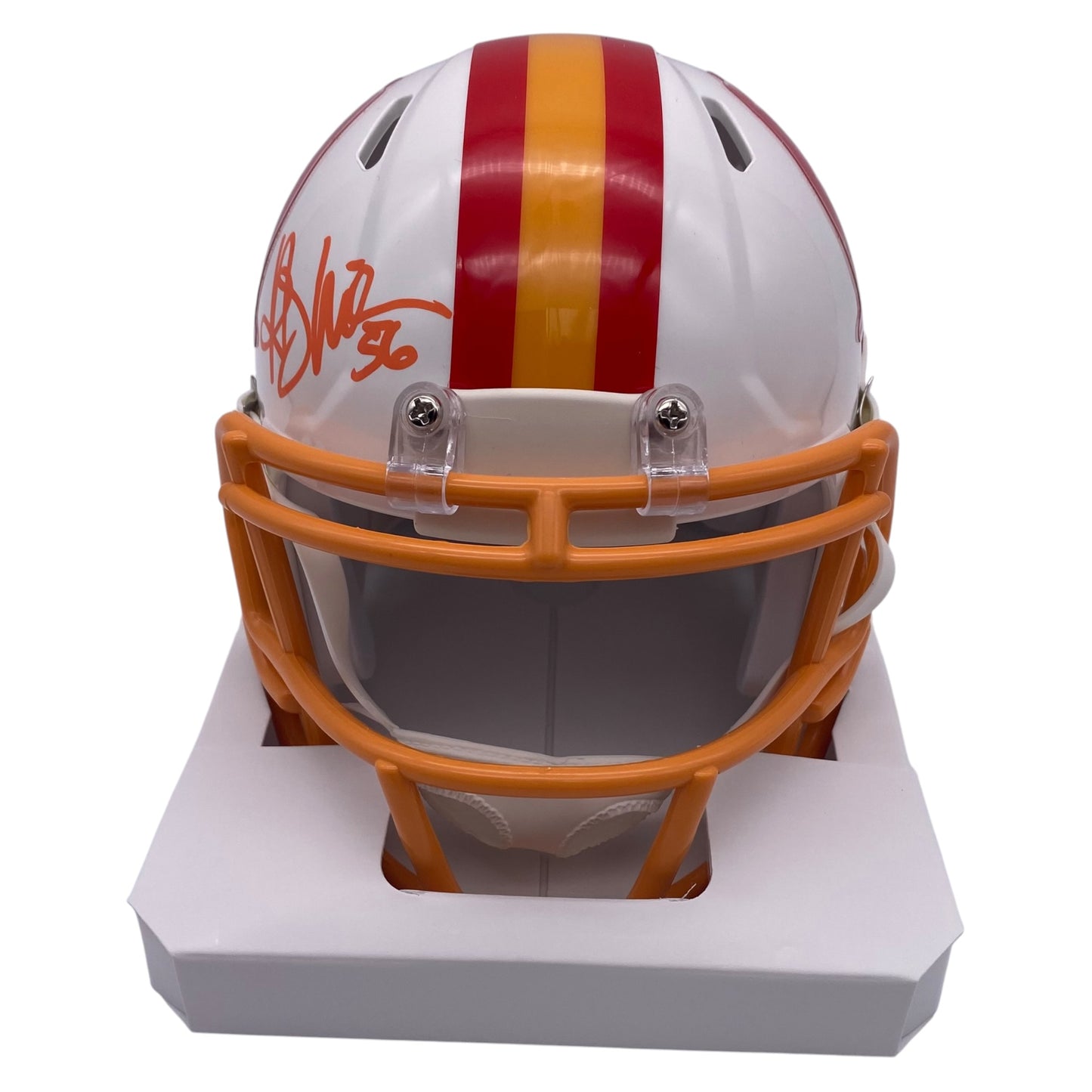 Hardy Nickerson Signed Tampa Bay Buccaneers Throwback Mini Speed Football Helmet