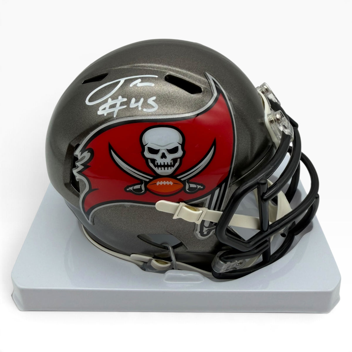 Josiah Trotter Signed Tampa Bay Buccaneers Speed Mini Helmet