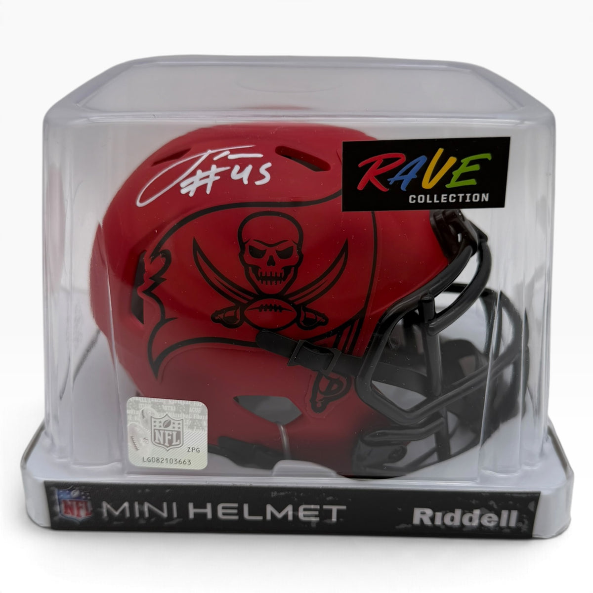 Josiah Trotter Signed Tampa Bay Buccaneers Rave Alternate Speed Mini Helmet