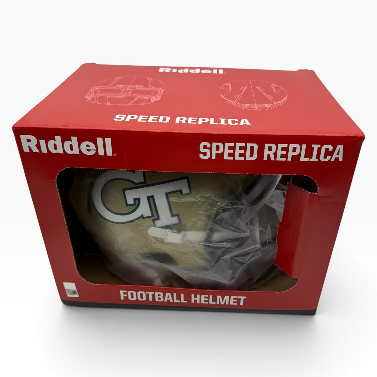 Justice Haynes Signed Georgia Tech Yellow Jackets Gold Speed Full Size Replica Helmet