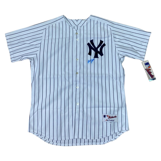 George Steinbrenner "The Boss" Signed White Pin Stripe Majestic Authentic Jersey New York Yankees Owner