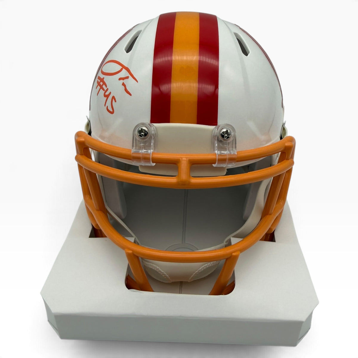 Josiah Trotter Signed Tampa Bay Buccaneers Creamsicle Speed Mini Helmet