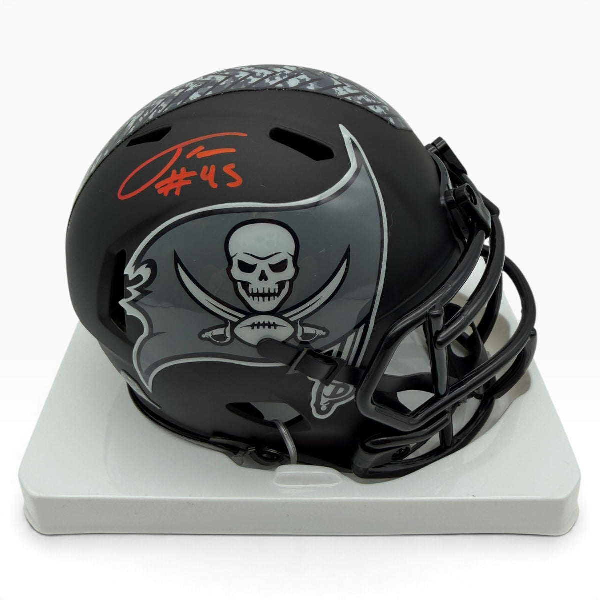 Josiah Trotter Signed Tampa Bay Buccaneers 2026 Salute to Service Night Ops Alternate Speed Mini Helmet