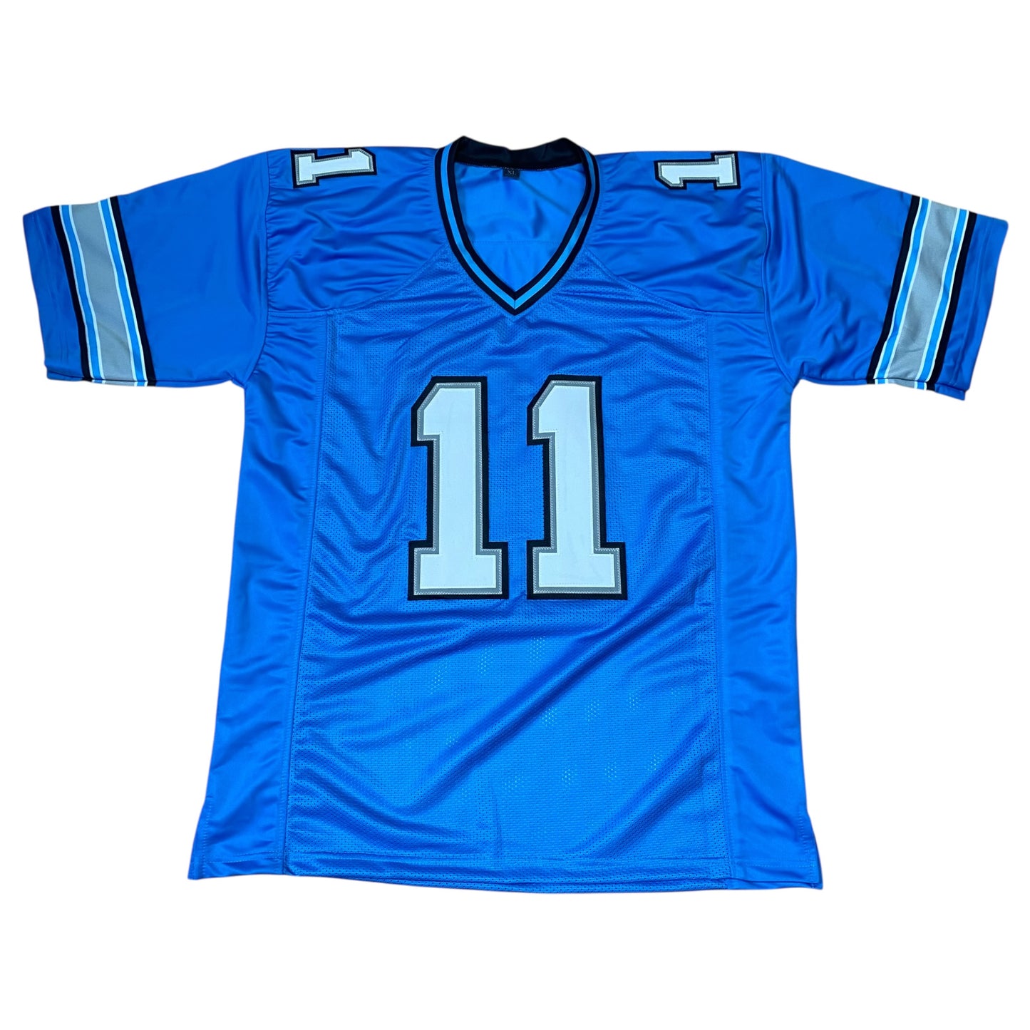 Daunte Culpepper signed Blue #11 stitched jersey - Detroit Lions QB