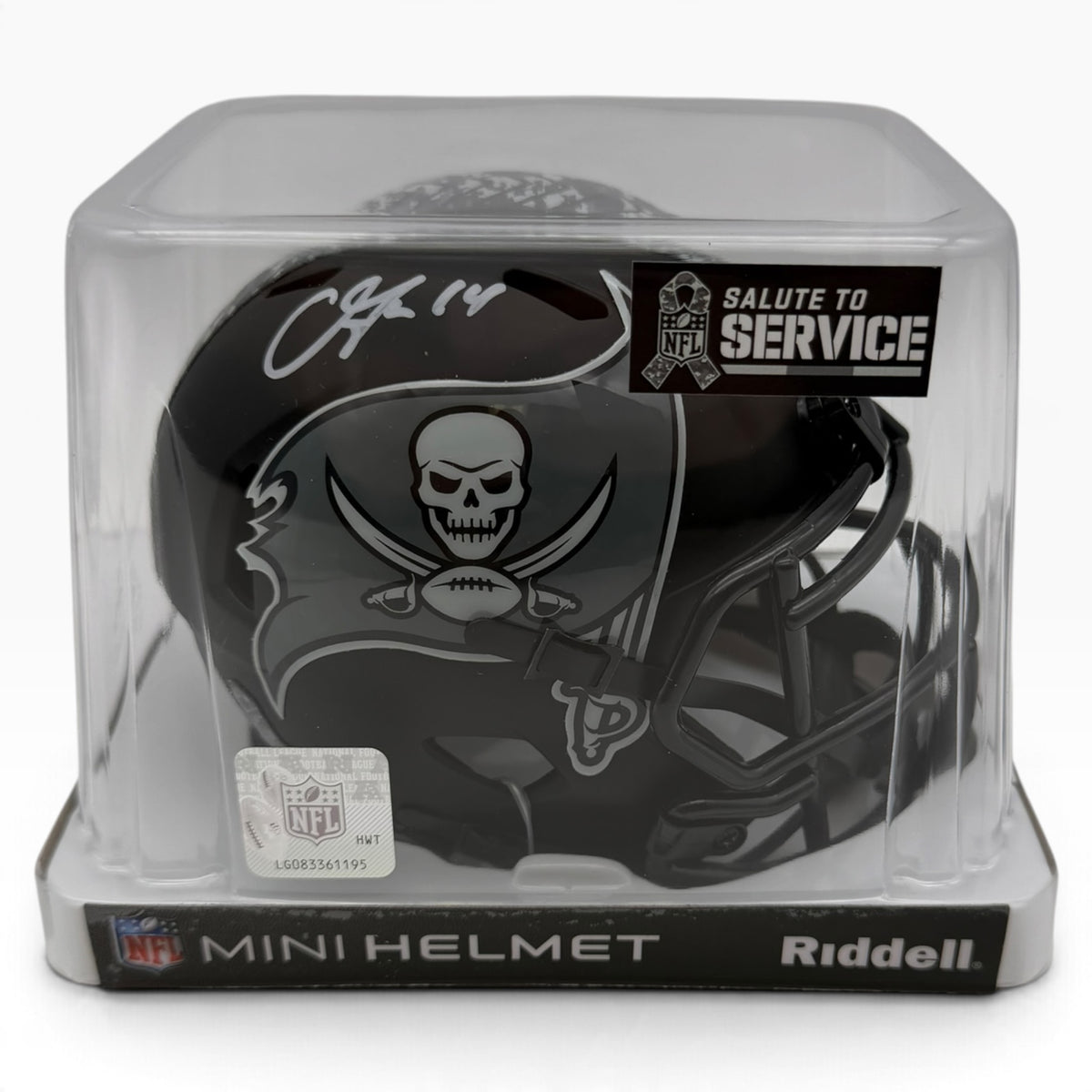 Chris Godwin Signed Tampa Bay Buccaneers 2026 Salute to Service Night Ops Alternate Speed Mini Helmet