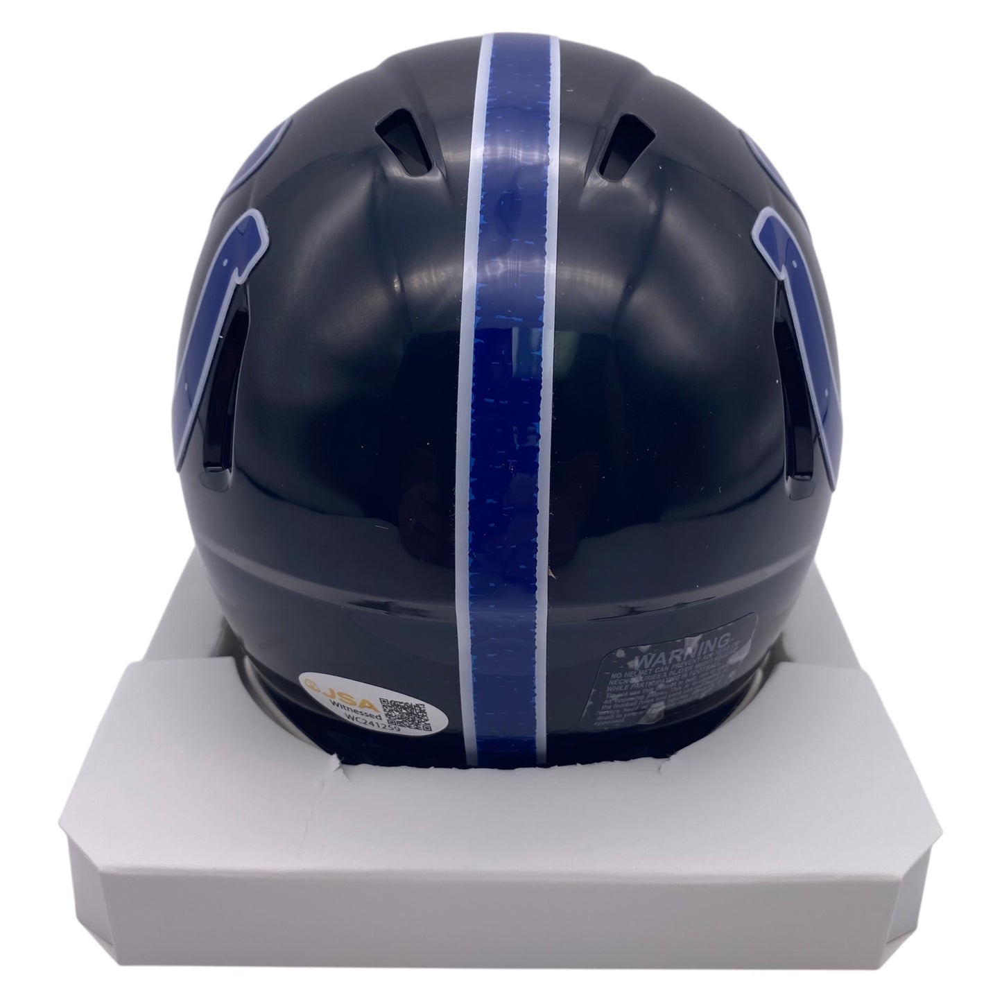 Ken Dilger Signed Indianapolis Colts Indiana Nights Black Alternate Mini Speed Football Helmet