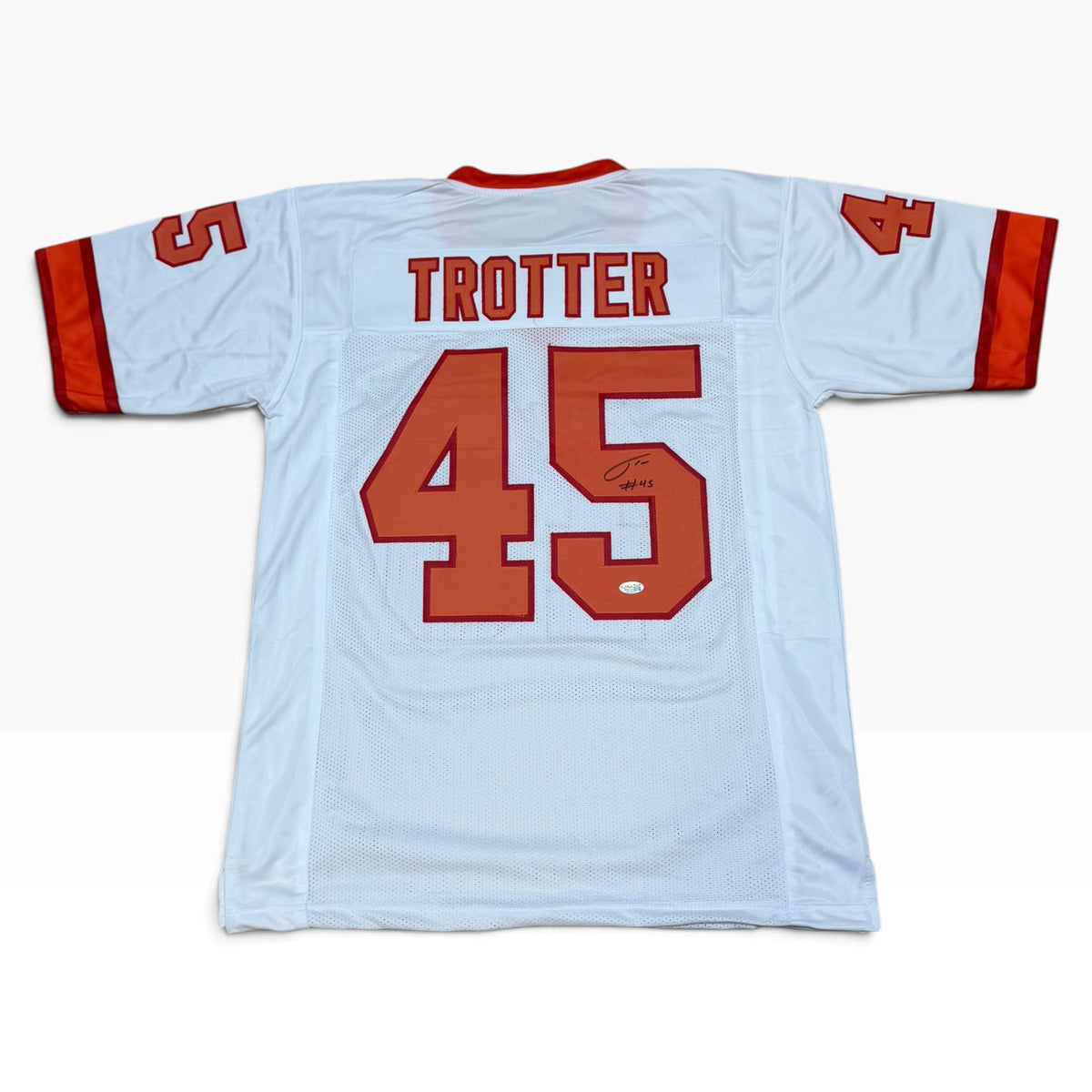 Josiah Trotter Signed White Creamsicle #45 Stitched Jersey - Tampa Bay Buccaneers LB