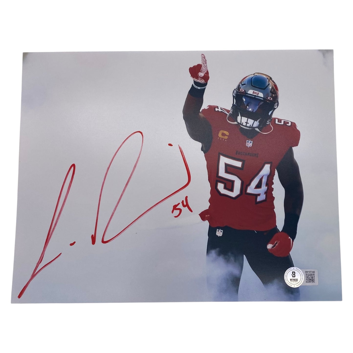 Lavonte David Signed Tampa Bay Buccaneers 8x10 Photo