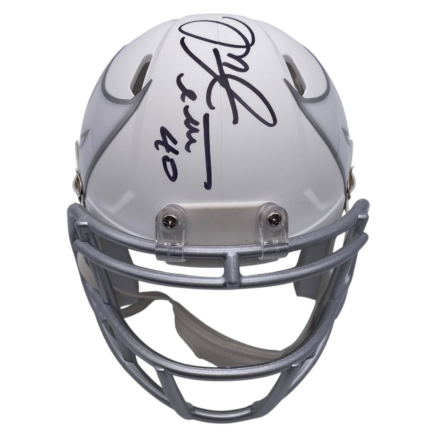 Mike Alstott Signed Tampa Bay Buccaneers Ice Alternate Speed Mini Helmet