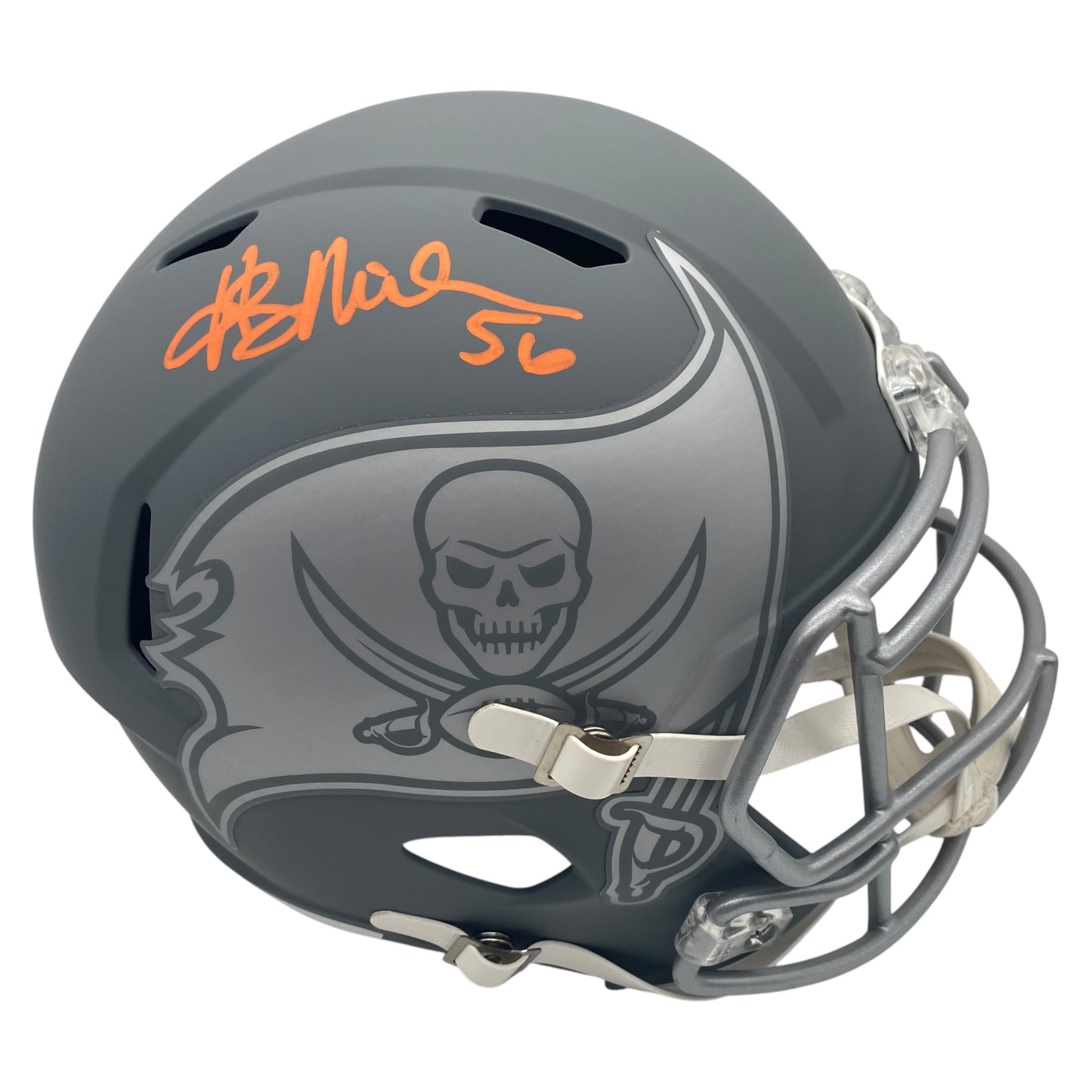 Hardy Nickerson Signed Tampa Bay Buccaneers Slate Alternate Speed Replica Full Size Football Helmet
