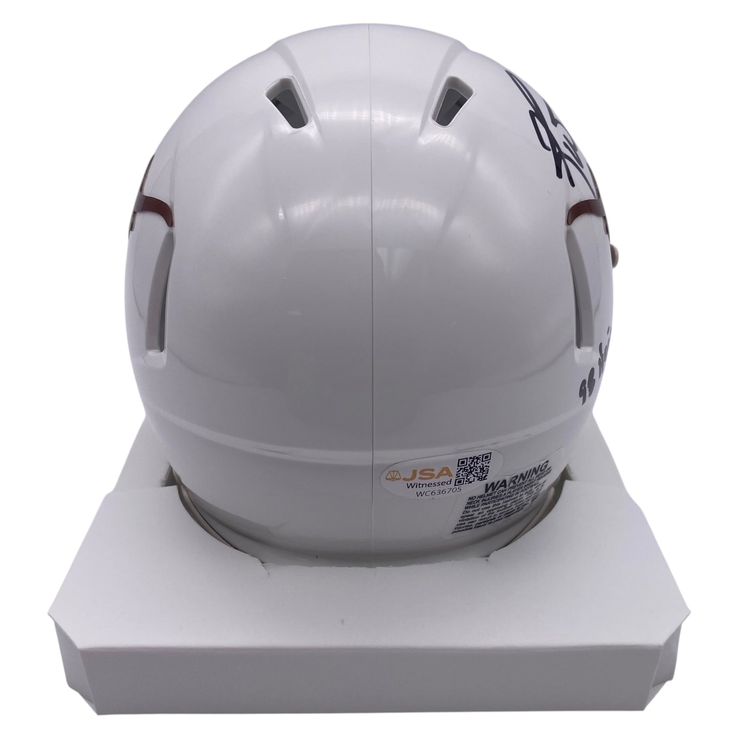 Ricky Williams Signed Texas Longhorns Mini Speed Football Helmet 98 Heisman 2015 CHOF