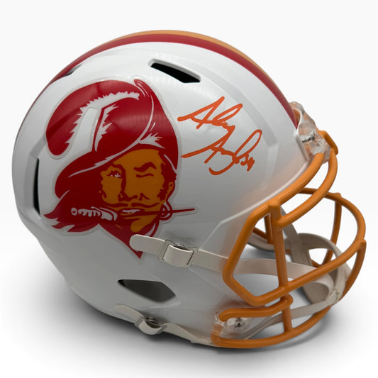 Alex Anzalone Signed Tampa Bay Buccaneers Creamsicle Full Size Replica Helmet