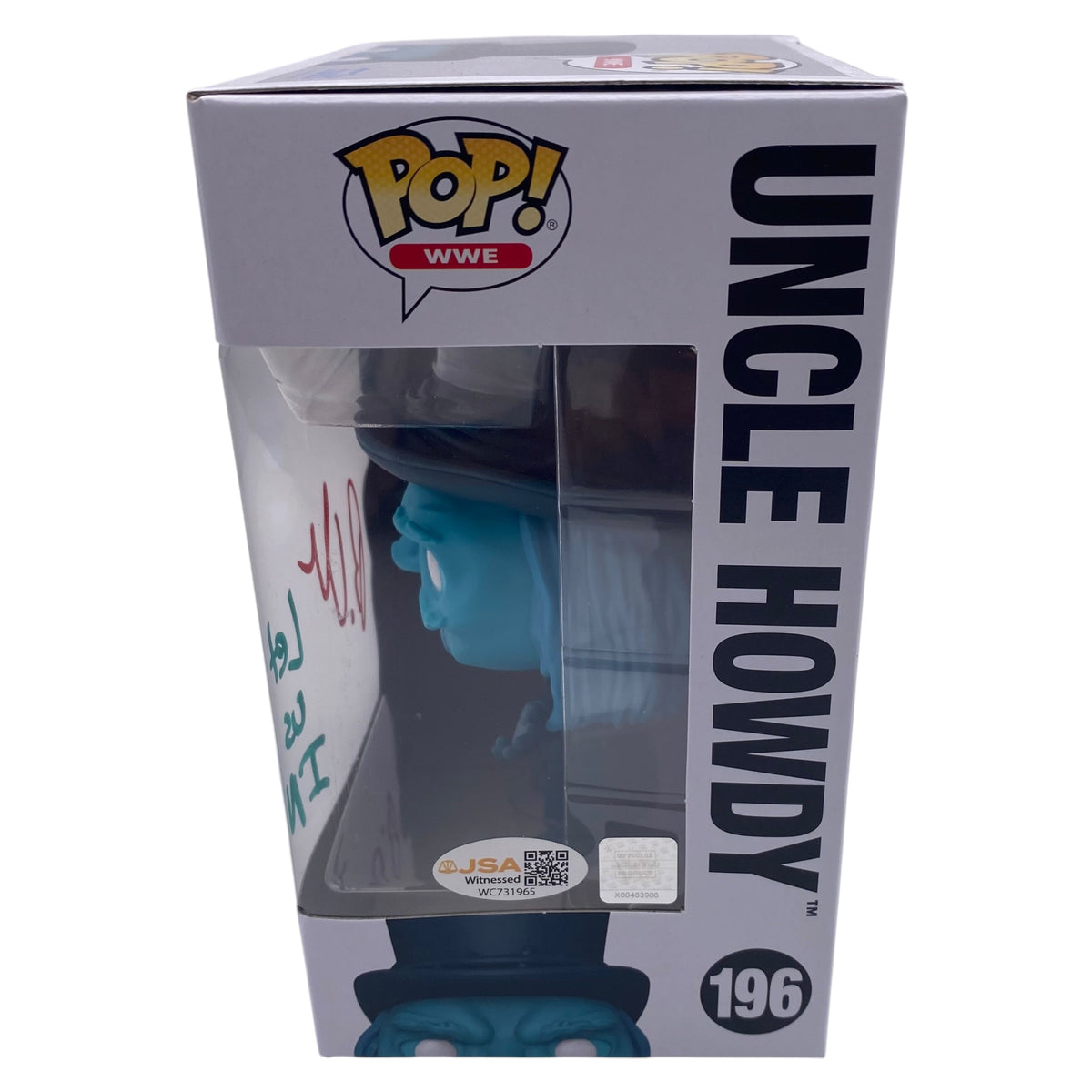 Funko Pop! Uncle Howdy WWE #196 Signed by Uncle Howdy aka Bo Dallas Chase Variant