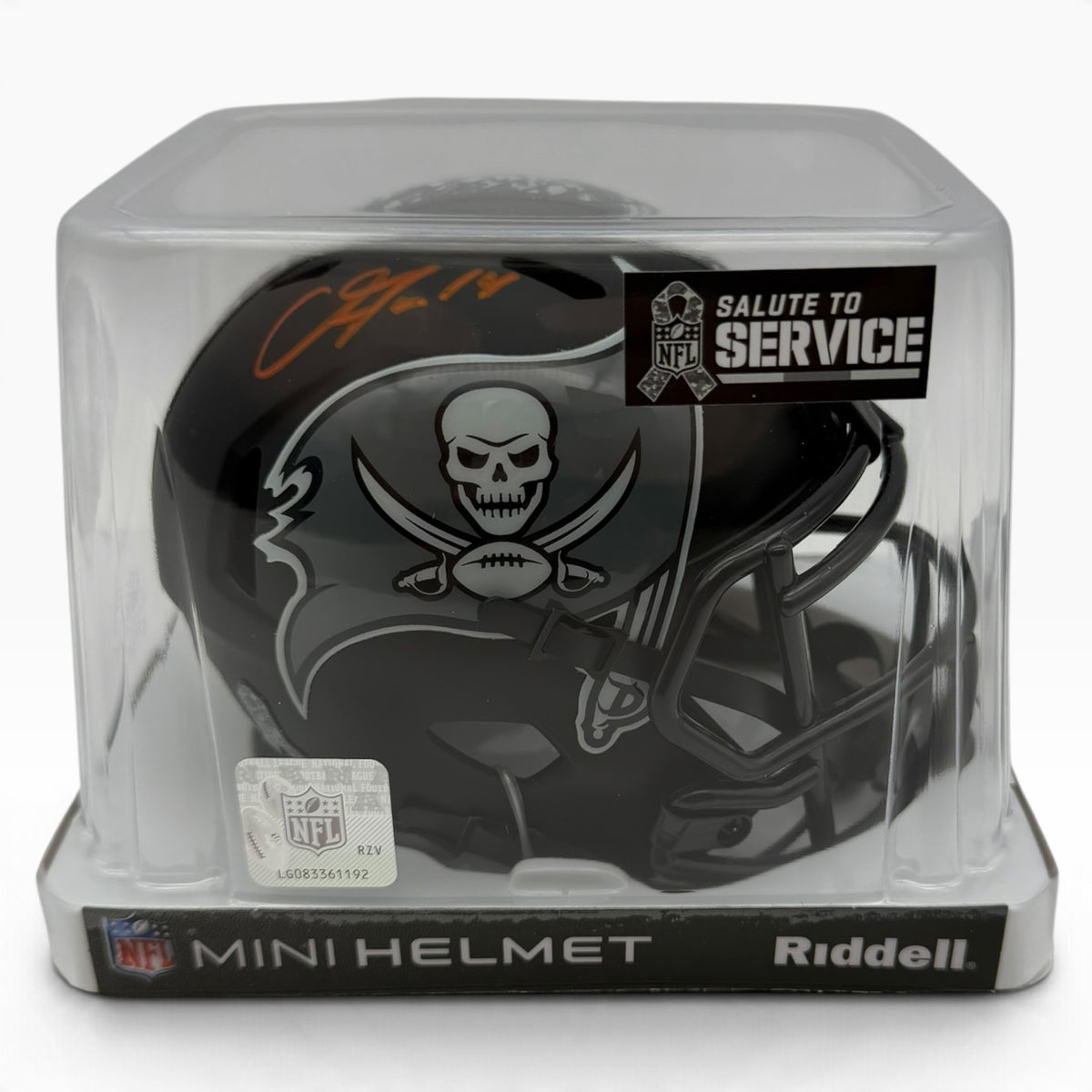 Chris Godwin Signed Tampa Bay Buccaneers 2026 Salute to Service Night Ops Alternate Speed Mini Helmet