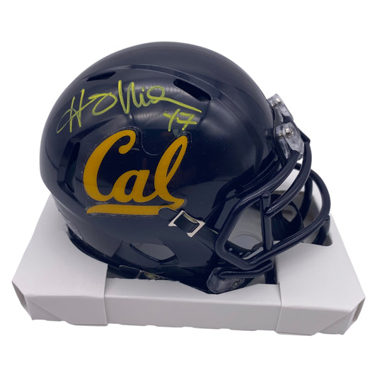 Hardy Nickerson Signed Cal Golden Bears Mini Speed Football Helmet