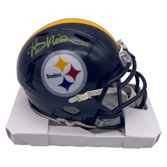 Hardy Nickerson Signed Pittsburgh Steelers Mini Speed Football Helmet