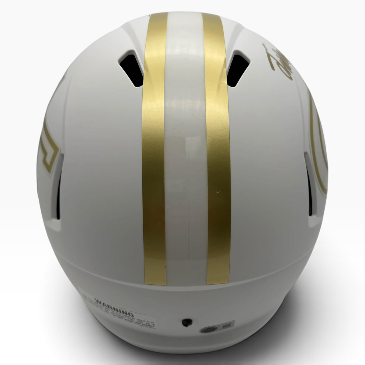Justice Haynes Signed Georgia Tech Yellow Jackets White Speed Full Size Replica Helmet