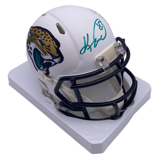 Keenan McCardell Signed Jacksonville Jaguars White Alternate Mini Speed Football Helmet