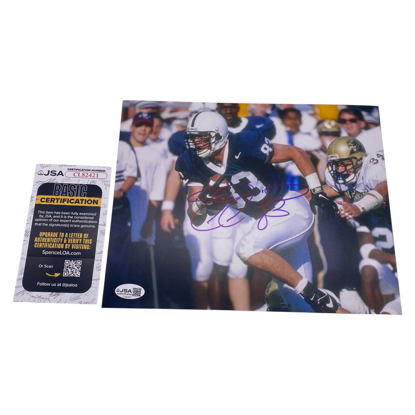 Joe Jurevicius Signed Penn State Nittany Lions 8x10 Photo