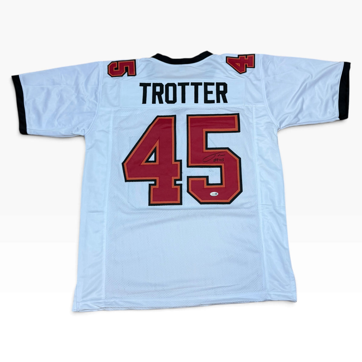 Josiah Trotter Signed White #45 Stitched Jersey - Tampa Bay Buccaneers LB