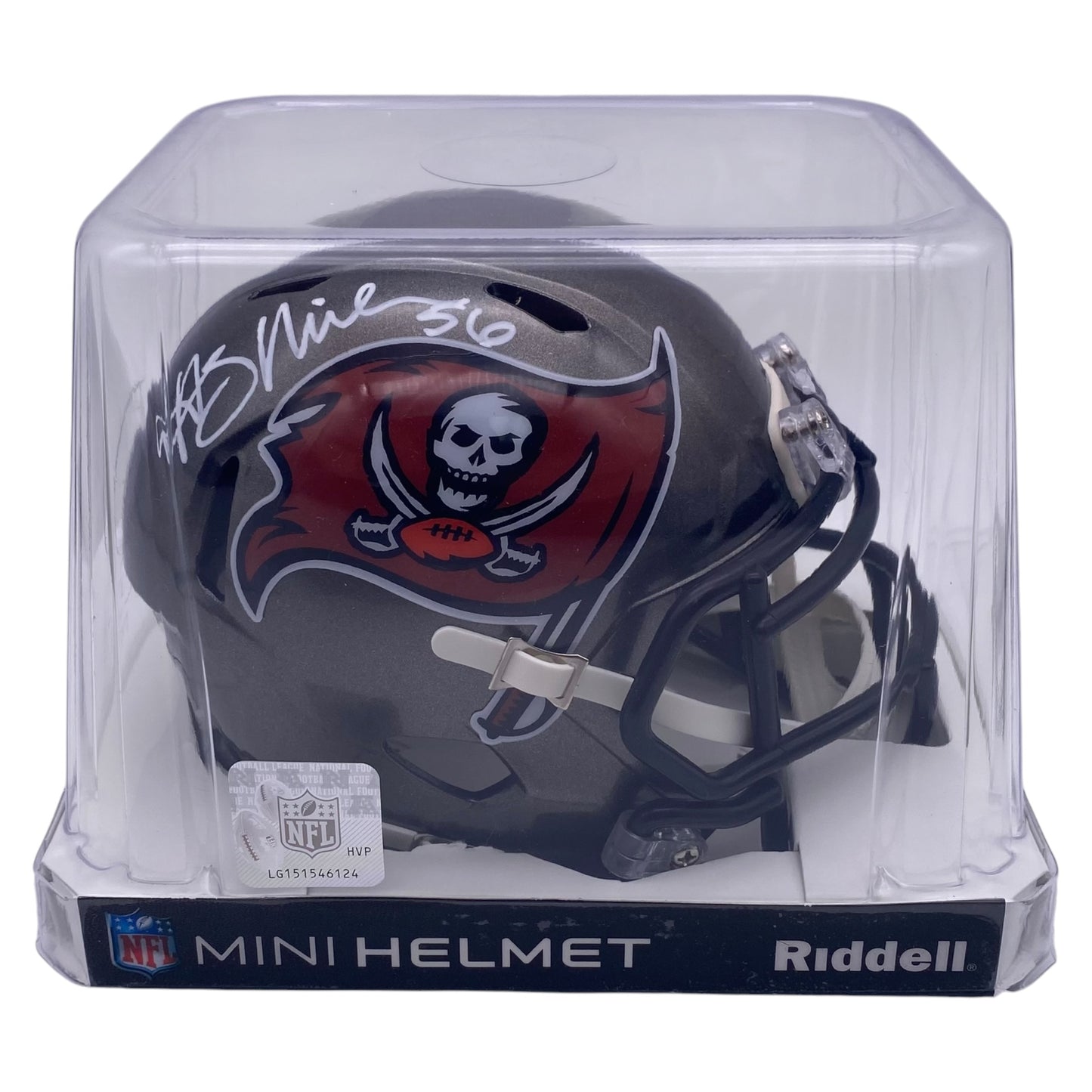 Hardy Nickerson Signed Tampa Bay Buccaneers Mini Speed Football Helmet