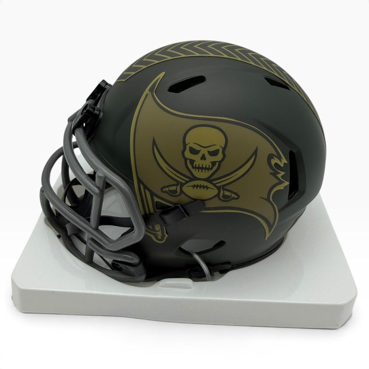Josiah Trotter Signed Tampa Bay Buccaneers 2025 Salute to Service Alternate Speed Mini Helmet