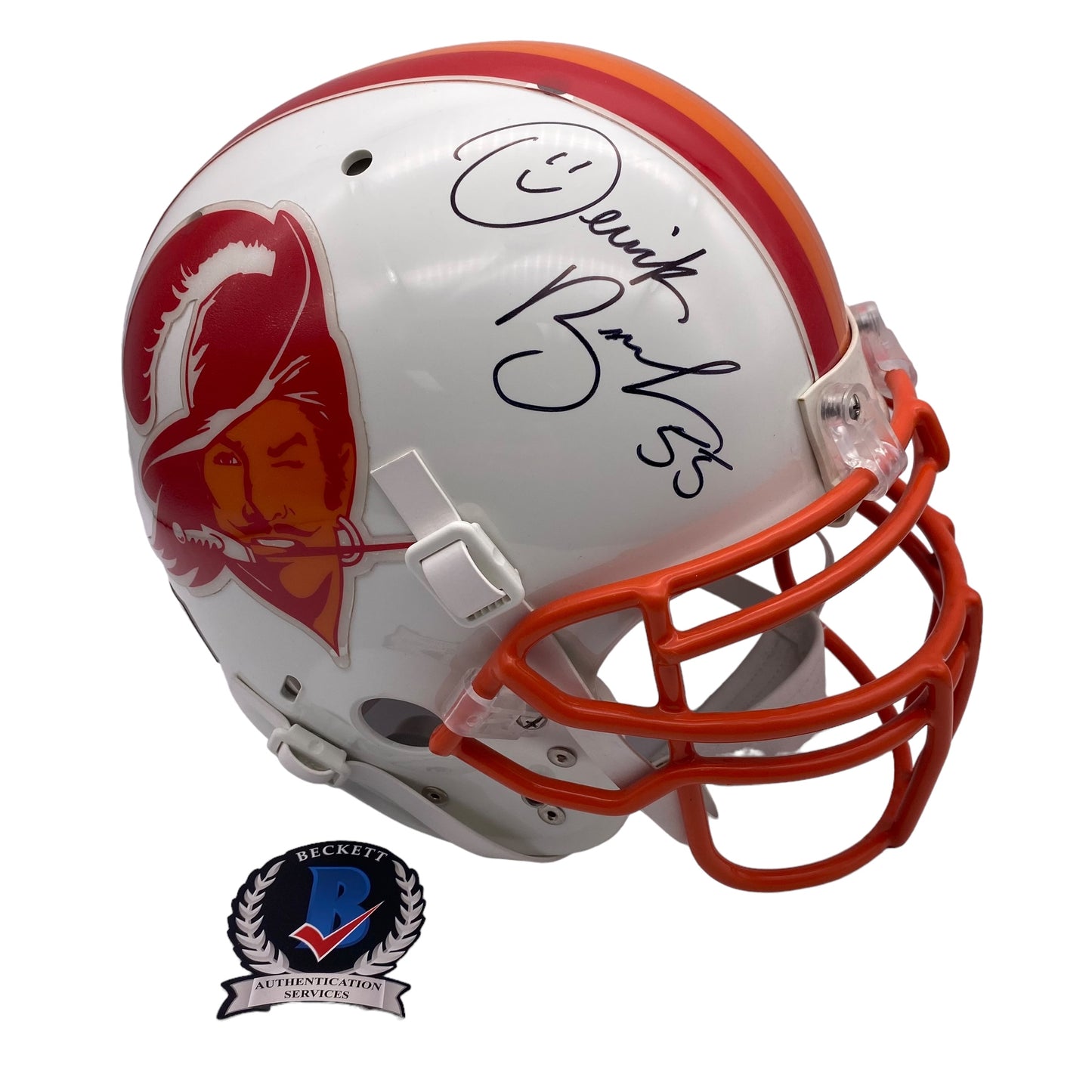 Derrick Brooks Tampa Bay Buccaneers Full Size Authentic On Field 76-96 Game Issue Style Helmet