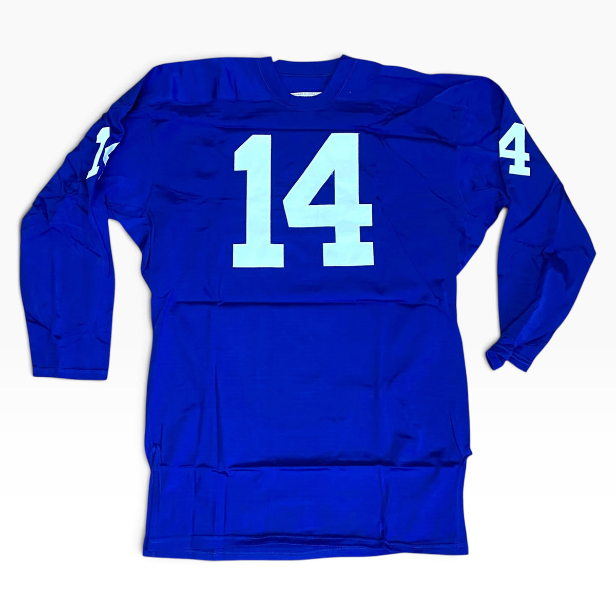 YA Tittle Signed Blue #14 Mitchell & Ness Authentic Jersey - New York Giants QB
