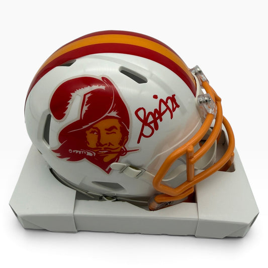 Benjamin Morrison Signed Tampa Bay Buccaneers Creamsicle Speed Mini Football Helmet