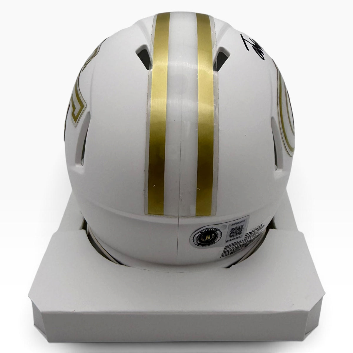 Justice Haynes Signed Georgia Tech Yellow Jackets White Speed Mini Helmet