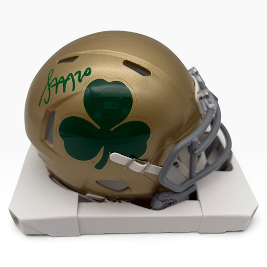 Benjamin Morrison Signed Notre  Dame Fighting Irish Alternate Speed Mini Football Helmet