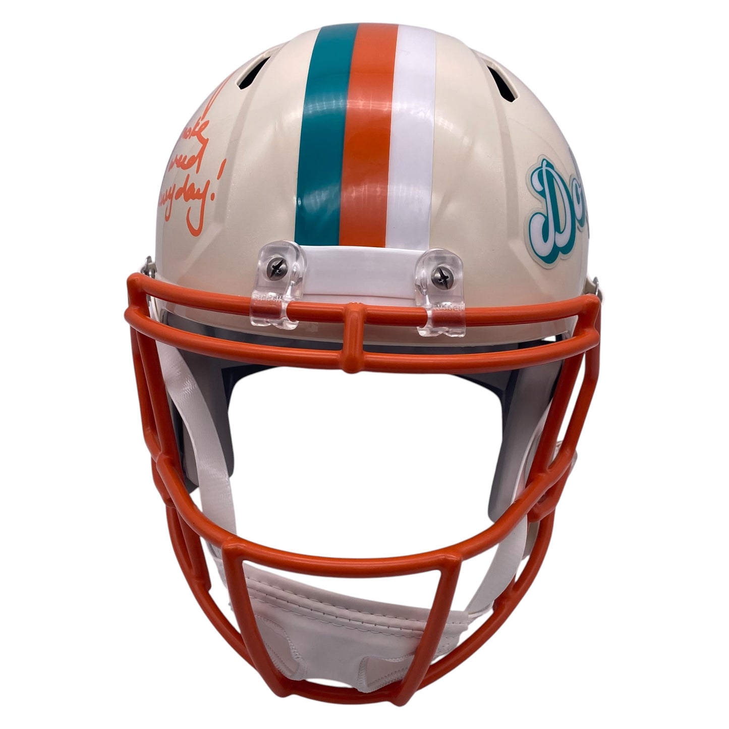 Ricky Williams Signed Miami Dolphins Retro Alternate Full Size Speed Football Helmet
