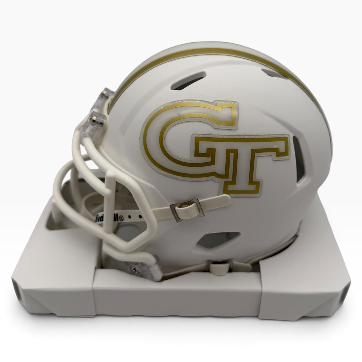 Justice Haynes Signed Georgia Tech Yellow Jackets White Speed Mini Helmet