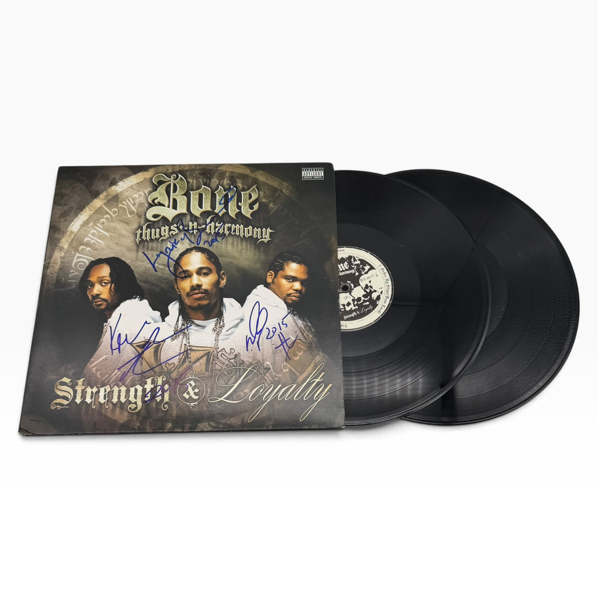 Krayzie Bone, Layzie Bone, Wish Bone Bone Thugs N Harmony Strength & Loyalty Signed Vinyl Record Album Cover