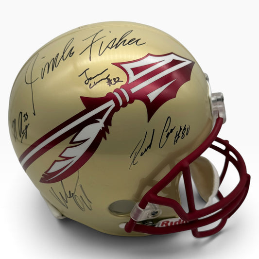2013 Florida State Seminoles National Champions Team Signed Full Size Replica Helmet Jimbo Fisher, James Wilder Jr., Kenny Shaw, Rashad Greene, Nick O'Leary