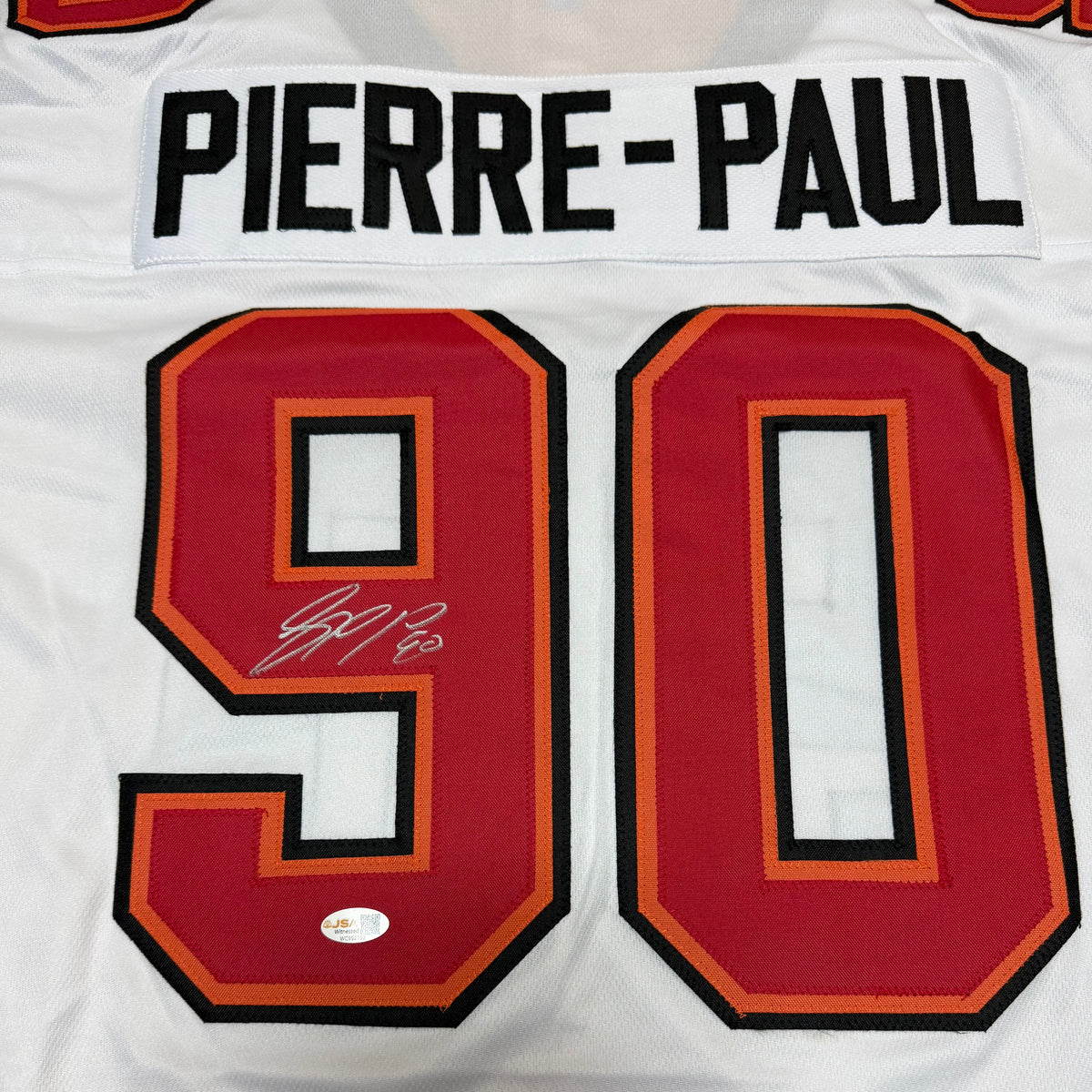 Jason Pierre-Paul Signed White #90 Jersey - Tampa Bay Buccaneers Edge