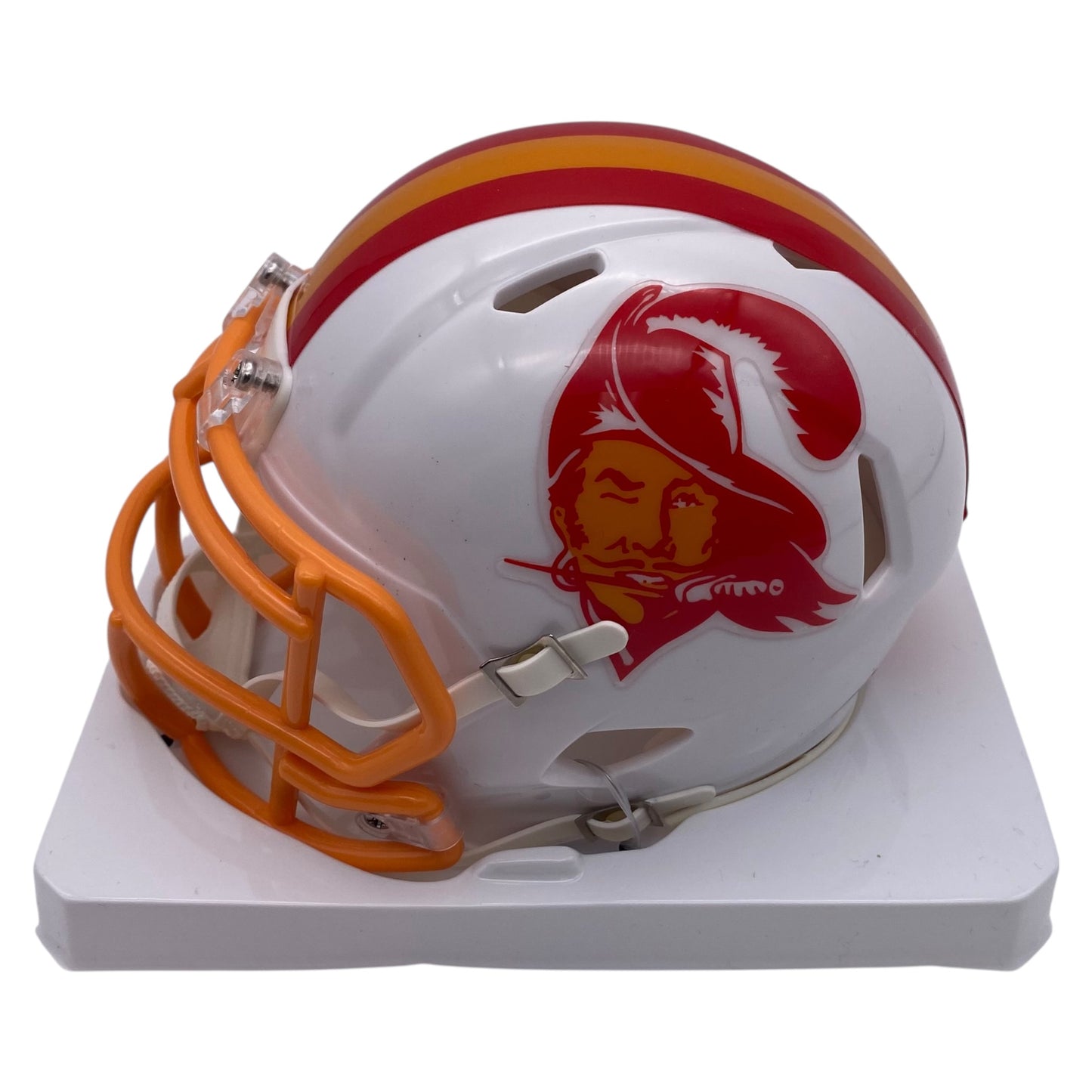 Chidi Ahanotu Signed Tampa Bay Buccaneers Throwback Mini Speed Football Helmet