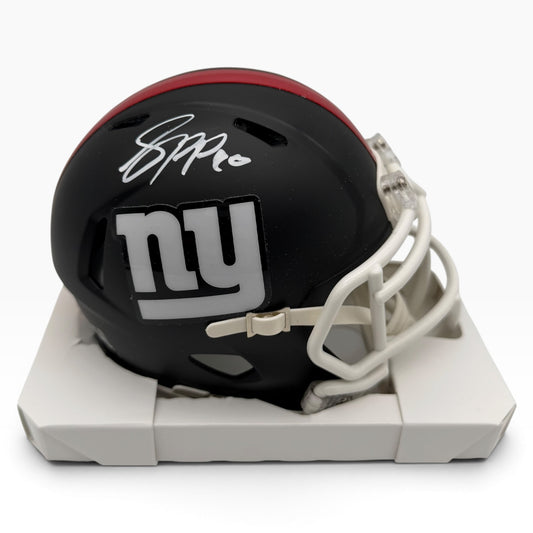 Jason Pierre-Paul Signed New York Giants Flat Black Alternate Speed Mini Football Helmet