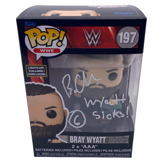 Funko Pop! Bray Wyatt WWE #197 Signed by Uncle Howdy aka Bo Dallas Wyatt Sicks Founder