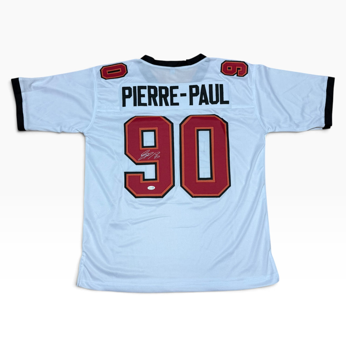 Jason Pierre-Paul Signed White #90 Jersey - Tampa Bay Buccaneers Edge