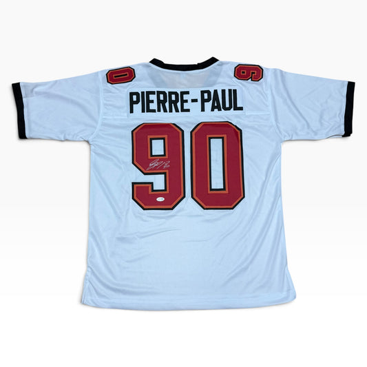 Jason Pierre-Paul Signed White #90 Jersey - Tampa Bay Buccaneers Edge
