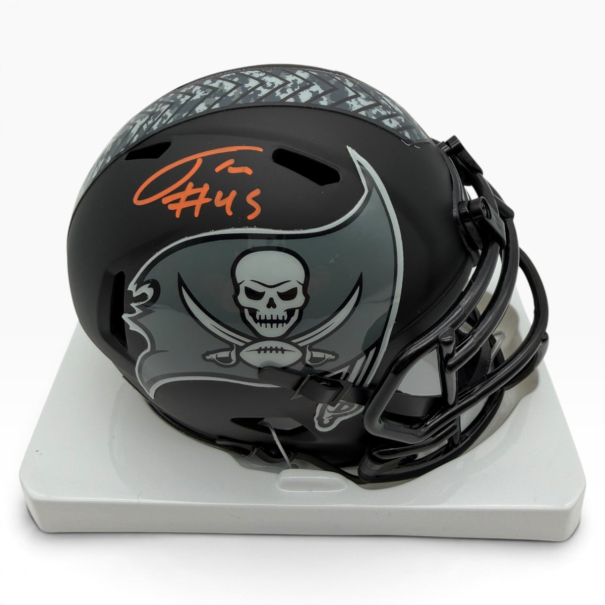 Josiah Trotter Signed Tampa Bay Buccaneers 2026 Salute to Service Night Ops Alternate Speed Mini Helmet