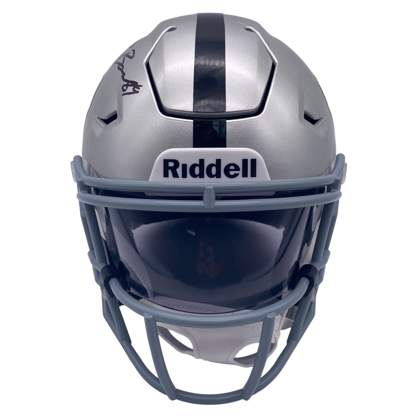 Brock Bowers Signed Las Vegas Raiders SpeedFlex MIDI Mid-Size Football Helmet