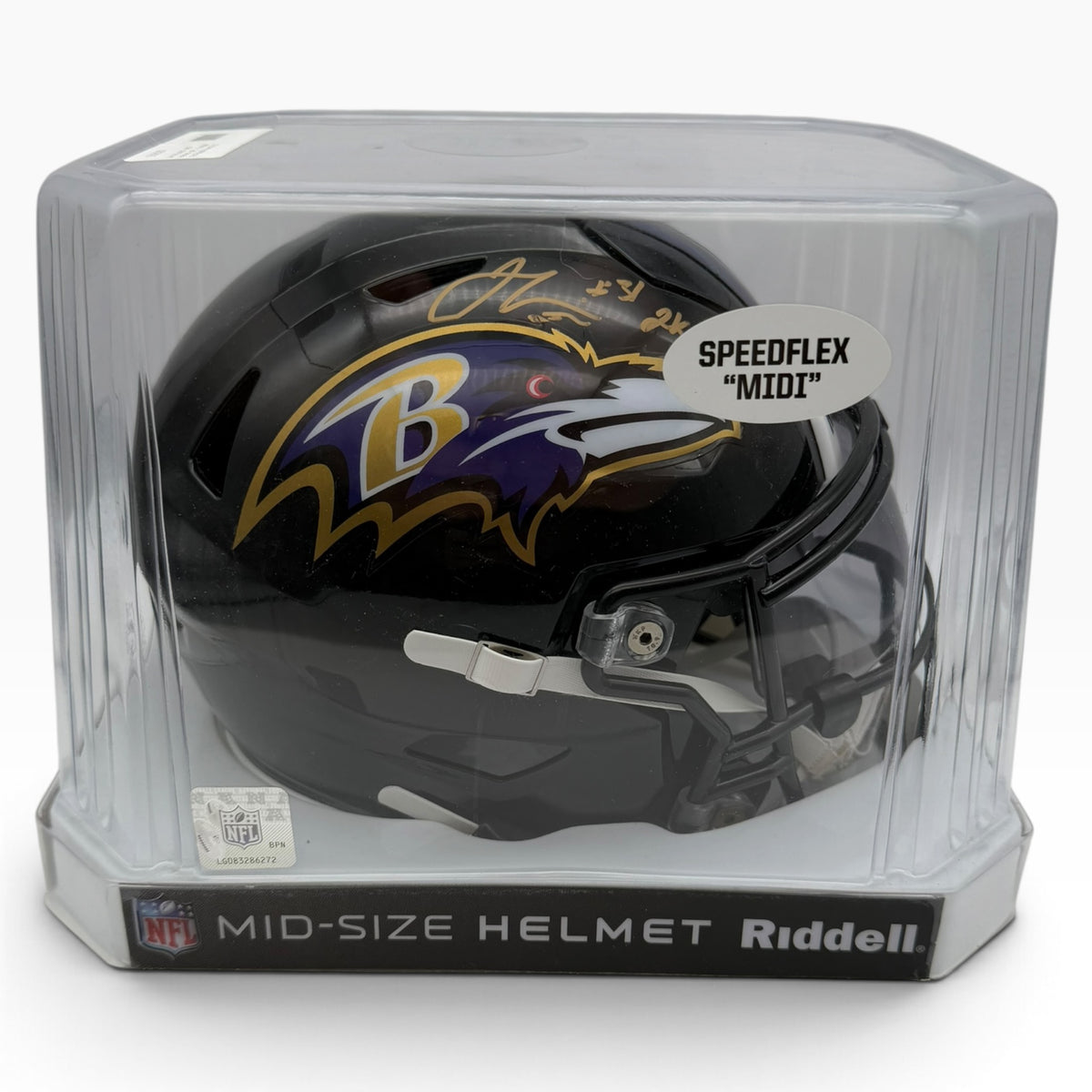 Jamal Lewis Signed Baltimore Ravens SpeedFlex MIDI Mid-Size Football Helmet