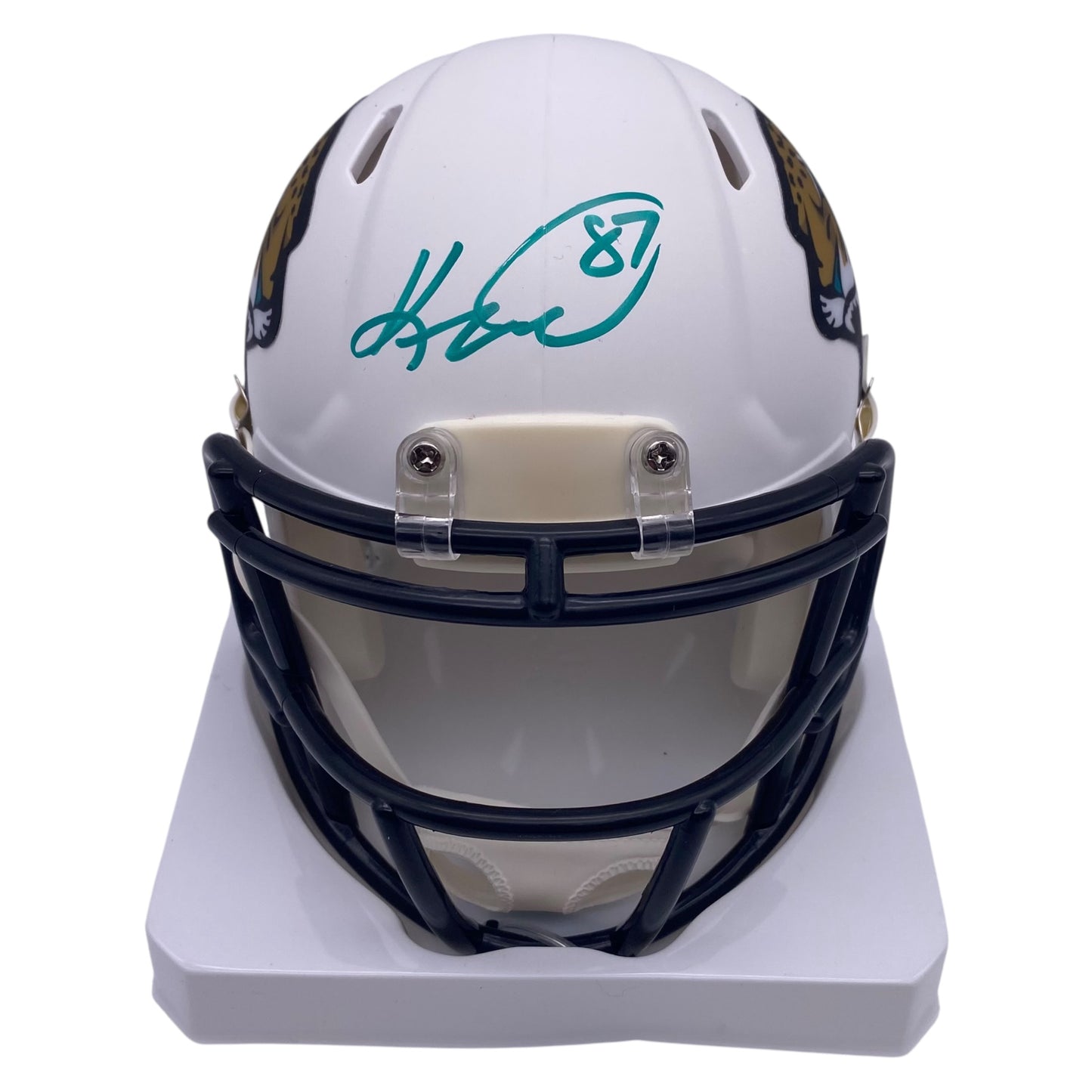 Keenan McCardell Signed Jacksonville Jaguars White Alternate Mini Speed Football Helmet