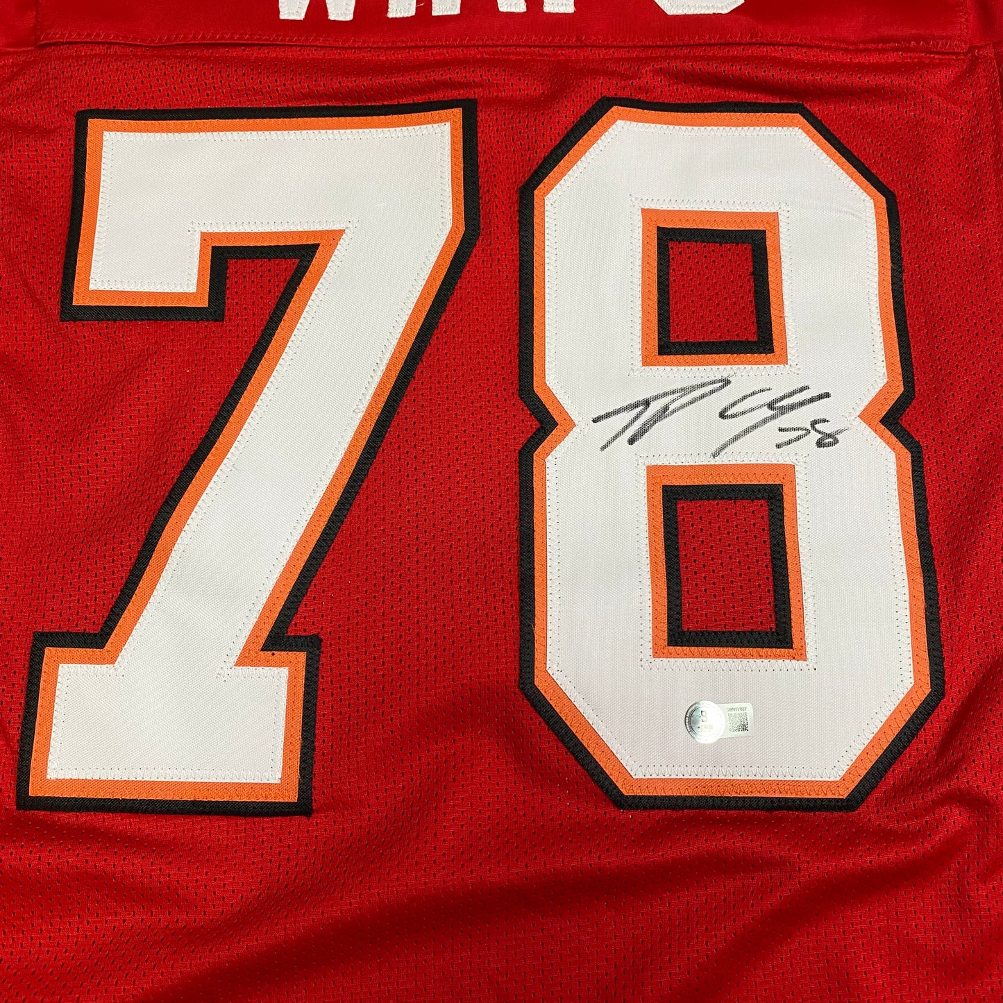 Tristan Wirfs Signed #78 Stitched Jersey Tampa Bay Buccaneers Style Red